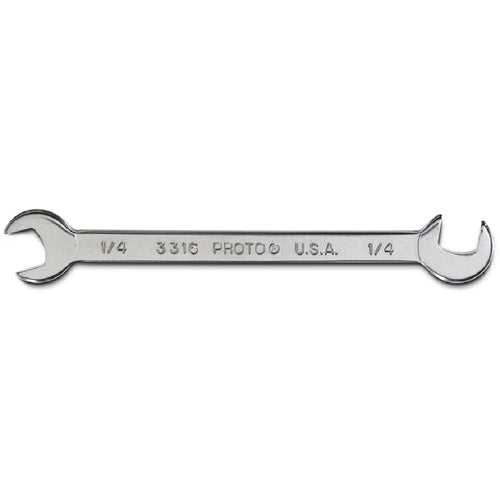 Proto Short Satin Angle Open-End Wrench - 1/4″ - Strong Tooling