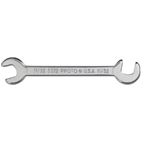 Proto Short Satin Angle Open-End Wrench - 11/32″ - Strong Tooling