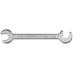 Proto Short Satin Angle Open-End Wrench - 11/32″ - Strong Tooling