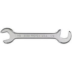 Proto Short Satin Angle Open-End Wrench - 1/2″ - Strong Tooling