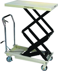 Double Scissor Lift Table - 35-5/8 x 20-1/8'' 770 lb Capacity; 13-9/16 to 51-1/8 Service Range - Strong Tooling