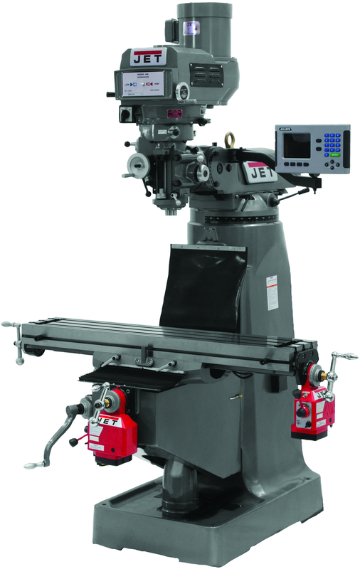 JTM-4VS-1 Mill With 3-Axis ACU-RITE 200S DRO (Quill) With X and Y-Axis Powerfeeds - Strong Tooling