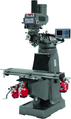 JTM-1050 Mill With 3-Axis ACU-RITE 200S DRO (Quill) With X and Y-Axis Powerfeeds and Power Draw Bar - Strong Tooling