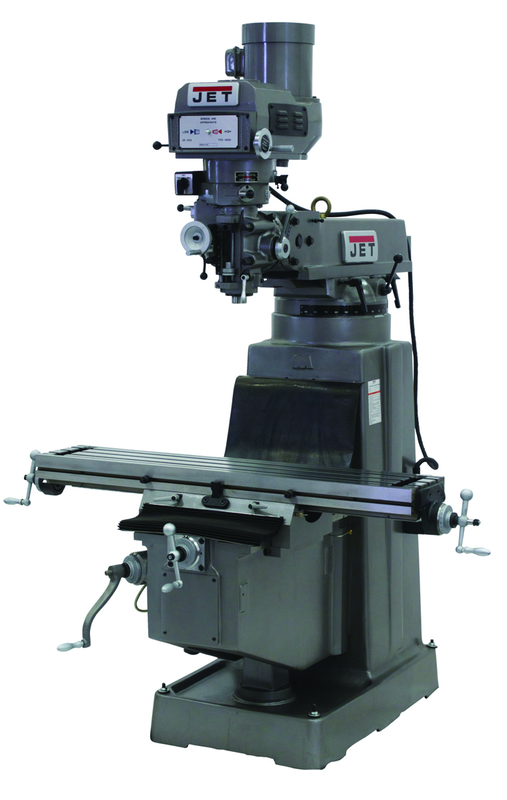 JTM-1050 Mill With 3-Axis ACU-RITE 200S DRO (Quill) With X and Y-Axis Powerfeeds - Strong Tooling