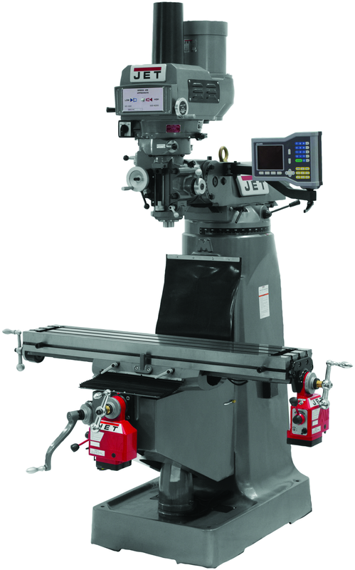 JTM-4VS-1 Mill With 3-Axis ACU-RITE VUE DRO (Knee) With X, Y and Z-Axis Powerfeeds - Strong Tooling