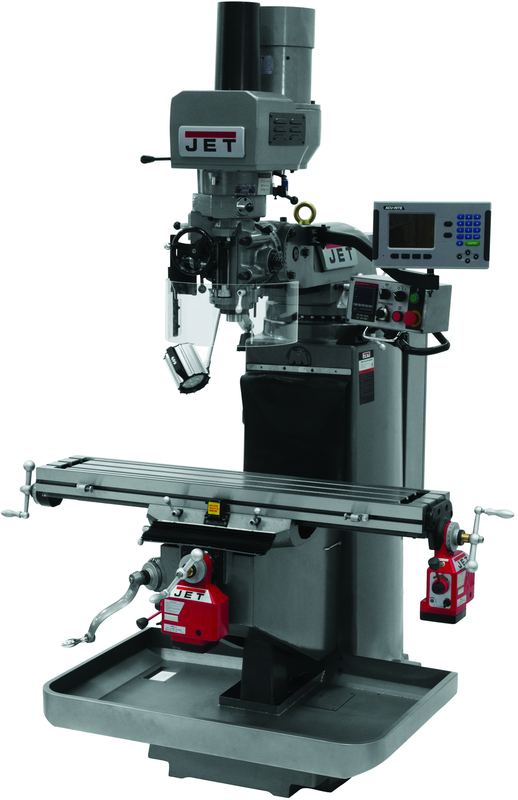 JTM-949EVS Mill With Acu-Rite 200S DRO With X and Y-Axis Powerfeeds and Air Powered Drawbar - Strong Tooling