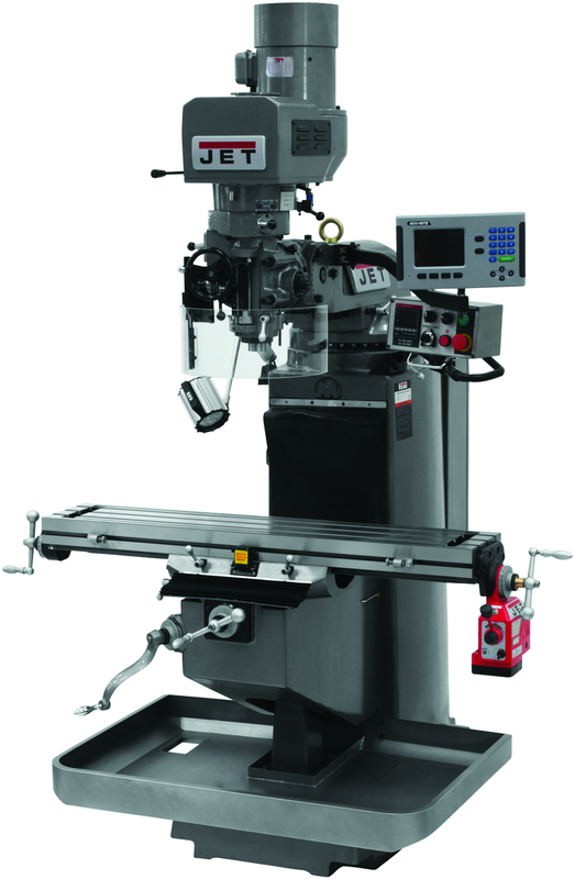 JTM-949EVS Mill With 3-Axis Acu-Rite 200S DRO (Knee) With X-Axis Powerfeed - Strong Tooling