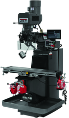 JTM-949EVS Mill With 3-Axis Newall DP700 DRO (Knee) With X-Axis Powerfeed and Air Powered Draw Bar - Strong Tooling