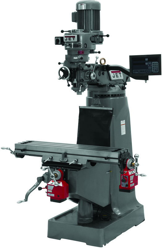 JTM-2 Mill With 3-Axis Newall DP700 DRO(Quill) With X-Axis Powerfeed - Strong Tooling