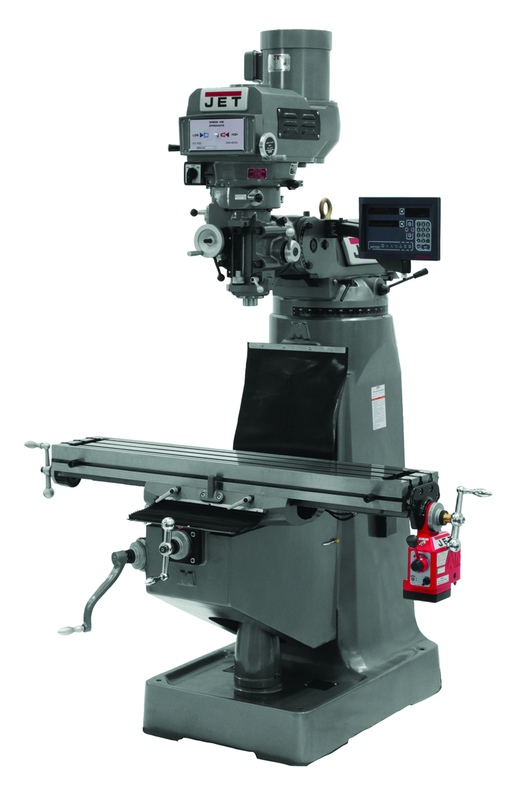 JTM-4VS Mill With 3-Axis Newall DP700 DRO (Knee) With X-Axis Powerfeed - Strong Tooling