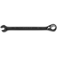 Proto Black Chrome Combination Reversible Ratcheting Wrench 5/16″ - Spline - Strong Tooling