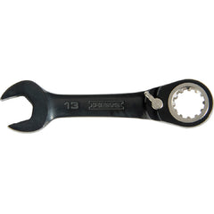 Proto Black Chrome Combination Stubby Reversible Ratcheting Wrench 11 mm - Spline - Strong Tooling