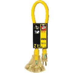 Extension Cord - 2' Extra HD 3-Outlet (Powerlite) - Strong Tooling