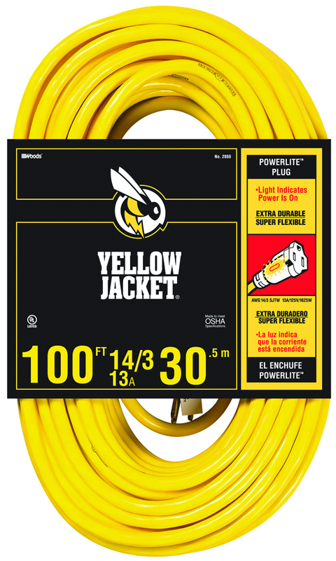 Extension Cord - 100' Heavy Duty 1-Outlet (Powerlite) - Strong Tooling