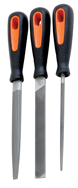 3 Pc. 8" 2nd Cut Engineering File Set - Ergo Handles - Strong Tooling