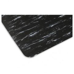 4' x 60' x 1/2" Thick Marble Pattern Mat - Black/White - Strong Tooling