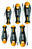 6 Piece - T8 - T25 - Torx Tip Ergonic Screwdrivers - Impact-Proof Handle with Hanging Hole - Strong Tooling