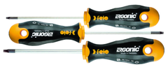 3 Piece - Torx Tip Ergonic Screwdrivers - Impact-Proof Handle with Hanging Hole - Set Includes Torx Sizes:  T10; T15 & T20 - Strong Tooling