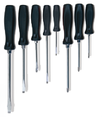 8 Piece - Screwdriver Set - Includes: #1 x 3; 2 x 4; 3 x 6 Phillips; 4"; 6"; 8" Slotted; 3"; 6" Electrician's Round - Strong Tooling