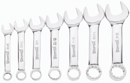 Snap-On/Williams Combination Wrench Set -- 7 Pieces; Chrome 12-Point; Set Includes: 3/8; 7/16; 1/2; 9/16; 5/8; 11/16; 3/4" - Strong Tooling