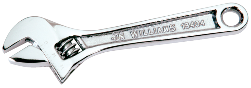 1-1/2'' Opening - 12'' OAL - Chrome Plated Adjustable Wrench - Strong Tooling