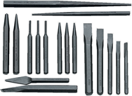 Snap-On/Williams 17 Piece Punch & Chisel Set -- #PC17; 1/8 to 1/2 Punches; 5/16 to 3/8 Chisels - Strong Tooling