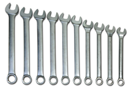 Snap-On/Williams Fractional Combination Wrench Set -- 10 Pieces; 12PT Satin Chrome; Includes Sizes: 1-5/16; 1-3/8; 1-7/16; 1-1/2; 1-5/8; 1-11/16; 1-3/4; 1-13/16; 1-7/8; 2" - Strong Tooling