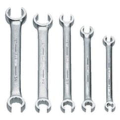 Snap-On/Williams Flare Nut Wrench Set -- 5 Pieces; 6PT Satin Chrome; Includes Sizes: 3/8 x 7/16; 1/2 x 9/16; 5/8 x 11/16; 3/4 x 1; 7/8 x 1-1/8" - Strong Tooling