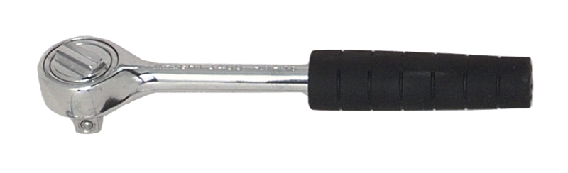 7-1/32" OAL - 3/8'' Drive - Round Head - Reversible Ratchet - Comfortable Grip Handle - Strong Tooling