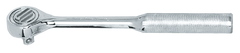 10-1/4" OAL - 1/2'' Drive - Round Head - Reversible Ratchet - Knurled Handle - Strong Tooling