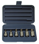 6 Piece - 6; 8; 10; 12; 14; 17mm - 1/2" Drive - Metric Hex Bit Set - Strong Tooling