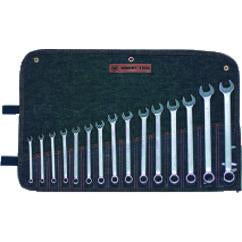 Wright Tool Metric Combination Wrench Set -- 15 Pieces; 12PT Chrome Plated; Includes Sizes: 7; 8; 9; 10; 11; 12; 13; 14; 15; 16; 17; 18; 19; 21; 22mm - Strong Tooling