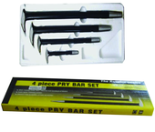 4 Piece - 6; 12; 16 & 20" - Solid Steel - Pry Bar Set - Strong Tooling