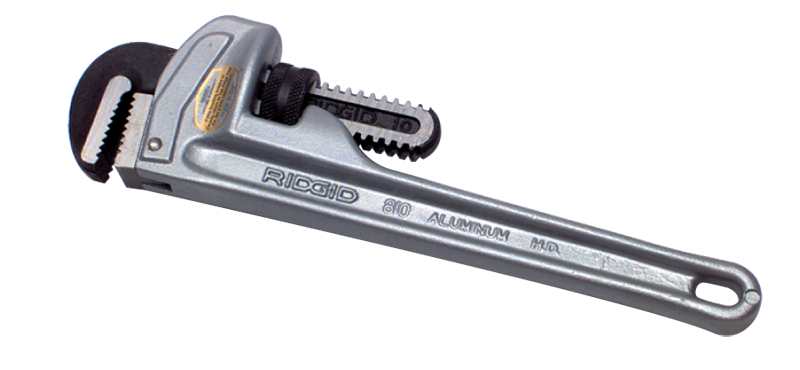 1-1/2" Pipe Capacity - 10" OAL - Aluminum Pipe Wrench - Strong Tooling