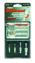 #4017P; Removes 1/4 - 1/2" SAE Screws; 4 Piece Drill-Out - Screw Extractor - Strong Tooling
