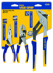 Pliers Set -- #2078704; 3 Pieces; Includes: 6" Long Nose; 6" Slip Joint; 10" Groove Joint - Strong Tooling