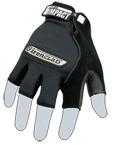 Black/Gray Synthetic Leather/Breathable Mach-5 Impact Gloves - Strong Tooling