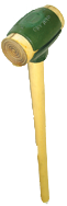 Rawhide Face Sledge Hammer -- 8 lb--36'' Hickory Handle--2-3/4'' Head Diameter - Strong Tooling