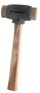 Rawhide Hammer with Face - 2.75 lb; Wood Handle; 1-3/4'' Head Diameter - Strong Tooling