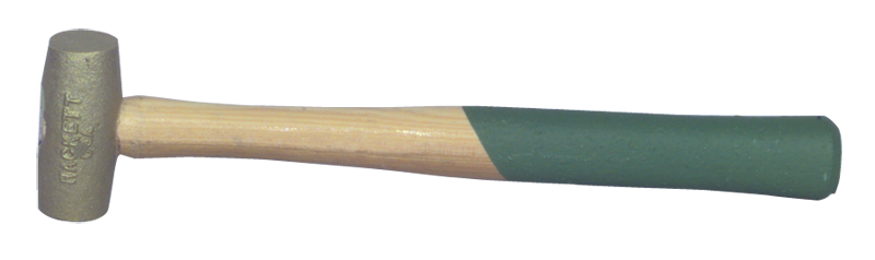 Hackett Brass Brass Hammer -- 5 lb; Hickory Handle; 1-3/4'' Head Diameter - Strong Tooling