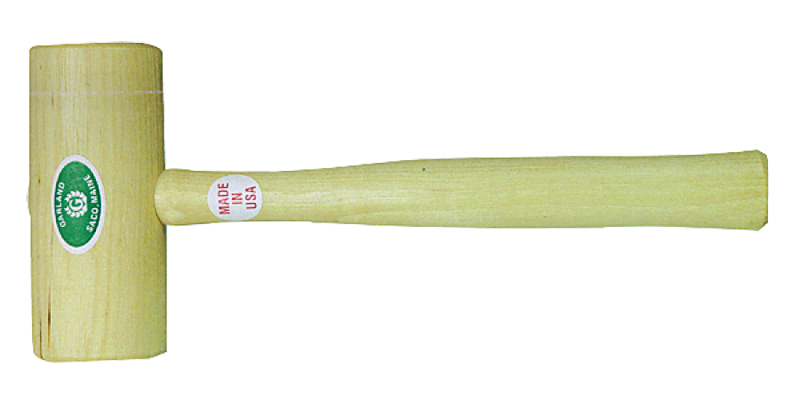 Garland Hardwood Mallet -- 19 oz; Hickory Handle; 2-1/2'' Head Diameter - Strong Tooling