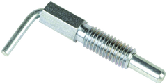 Lever Type Steel Plunger 5/8-11, Non-Locking, Zinc Plated Clear Chromate Finish - Strong Tooling