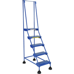 Spring Loaded Roll Ladder Perf 5 Stp Blu - Exact Industrial Supply