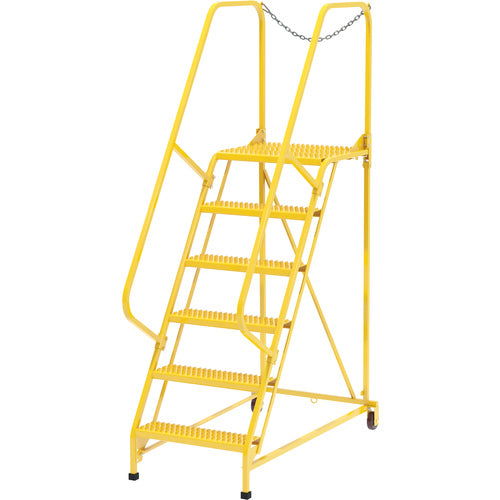 Maintenance Ladder Grip-Strut 6-Step Yellow - Exact Industrial Supply