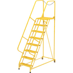 Maintenance Ladder Grip-Strut 8-Step Yellow - Exact Industrial Supply