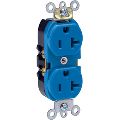 20 A; 125 Volt; NEMA 5-20R; 3W; Straight Blade Wiring Device - Blue - Strong Tooling