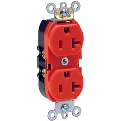 20 A; 125 Volt; NEMA 5-20R; 3W; Straight Blade Wiring Device - Red - Strong Tooling