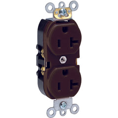 20 A; 125 Volt; NEMA 5-20R; 3W; Straight Blade Wiring Device - Brown - Strong Tooling