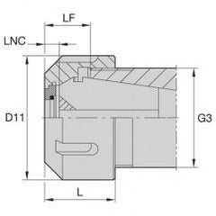 LNABER32M LOCKNUT-COOLANT STYLE - Strong Tooling