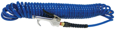 #600PU25BT - 1/4 MPT x 25 Feet - Blue Polyurethane - 2 Swivel Fitting(s) - Recoil Air Hose & Air Blow Gun Kit - Strong Tooling